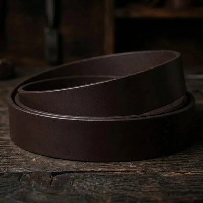 Tira de cinturón de cuero natural - marrón oscuro - 4-4.5mm, 120-130cm, 15-80mm – CraftPoint