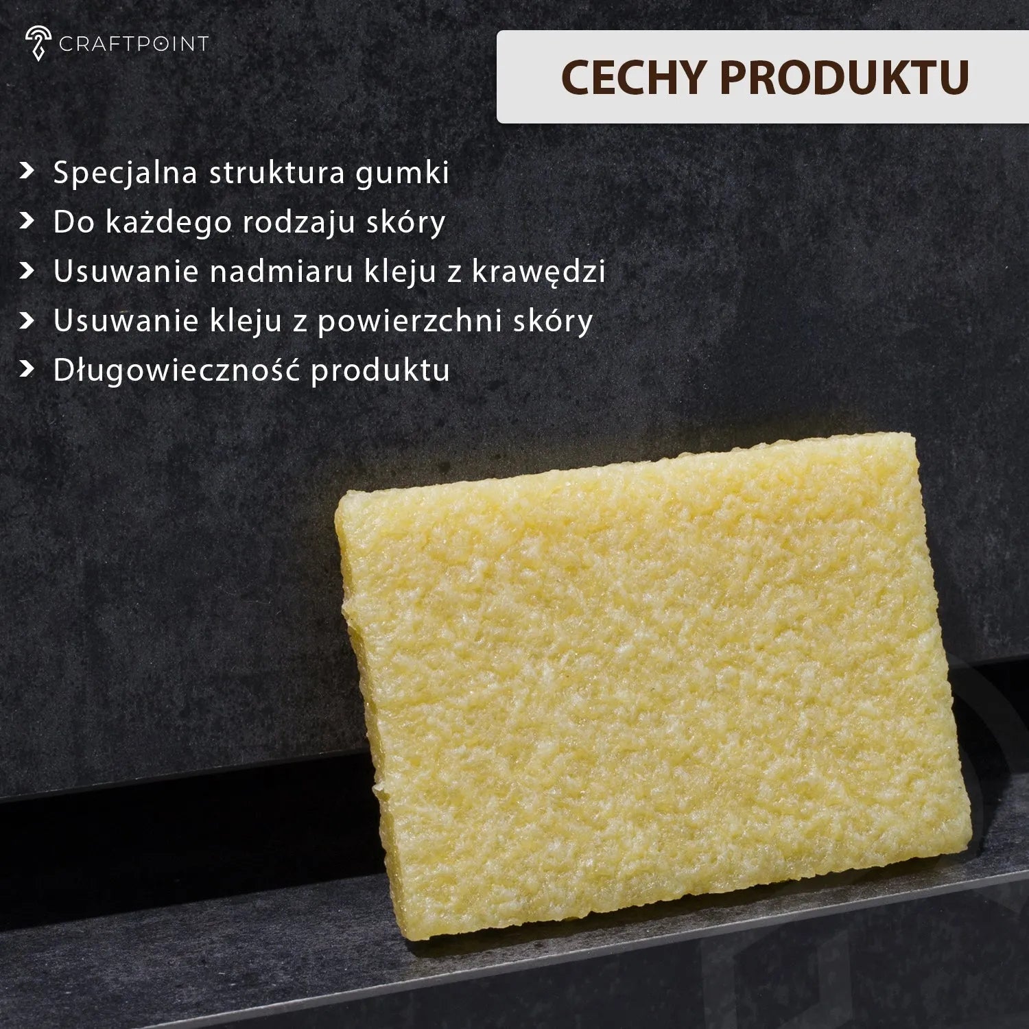 Gumka do usuwania kleju ze skóry – CraftPoint