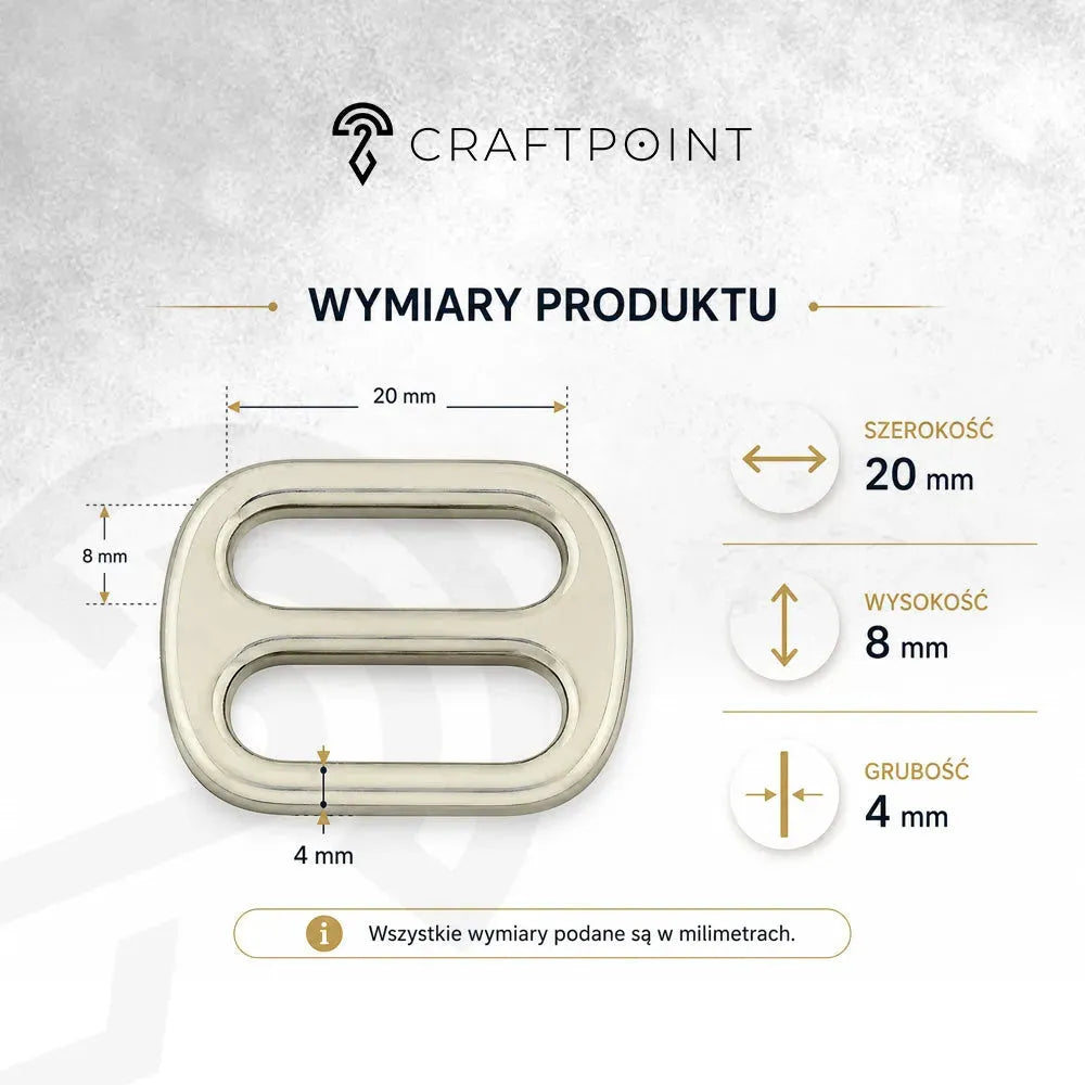 Masywny regulator metalowy – niklowany 25 mm – CraftPoint