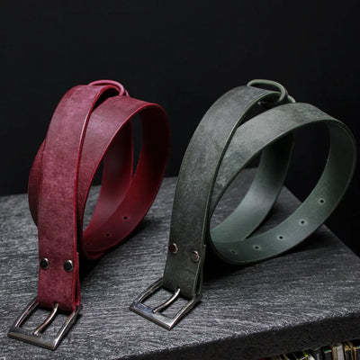 Cinturón para hombre de piel Maya - Green/Bordo – CraftPoint