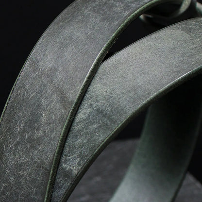 Męski pasek do spodni ze skóry Maya - Green/Bordo – CraftPoint