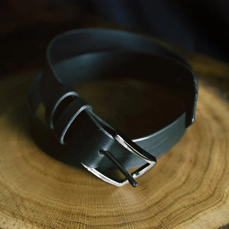 Męski pasek do spodni ze skóry naturalnej - koniakowy – CraftPoint