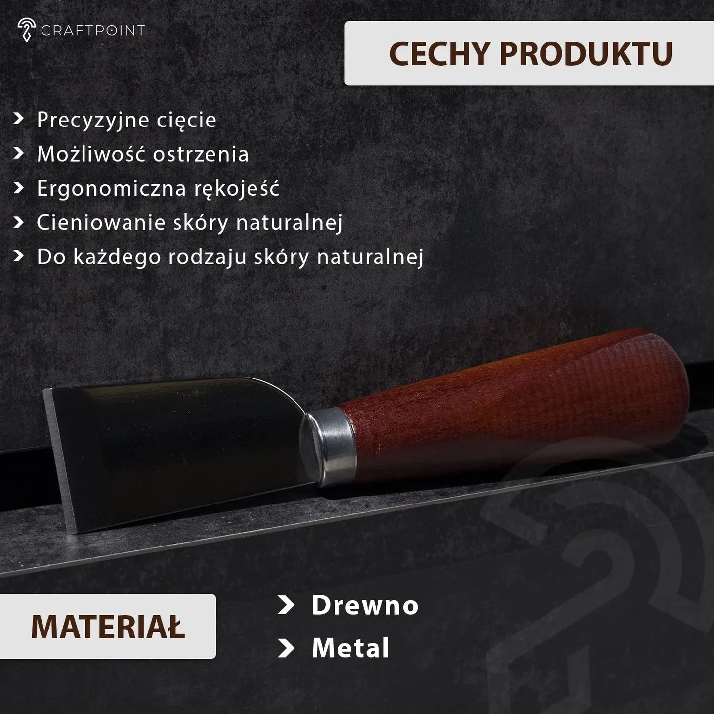 Nóż szewski/japoński z drewnianą rączką – CraftPoint