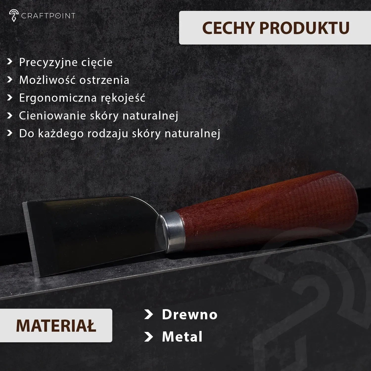 Nóż szewski/japoński z drewnianą rączką – CraftPoint