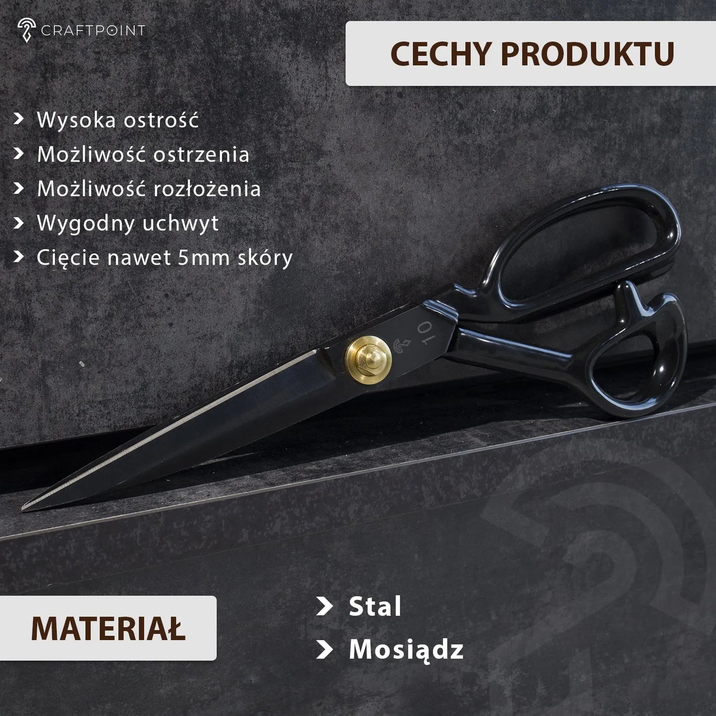 Nożyczki do skóry CraftPoint – CraftPoint