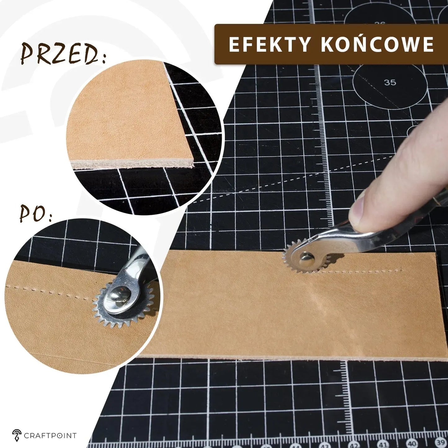 Radełko pojedyncze z drewnianą rączką – CraftPoint