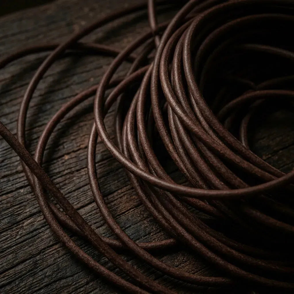 Rzemień skórzany 2/3/4/5mm okrągły 100cm - Brąz/Vintage – CraftPoint