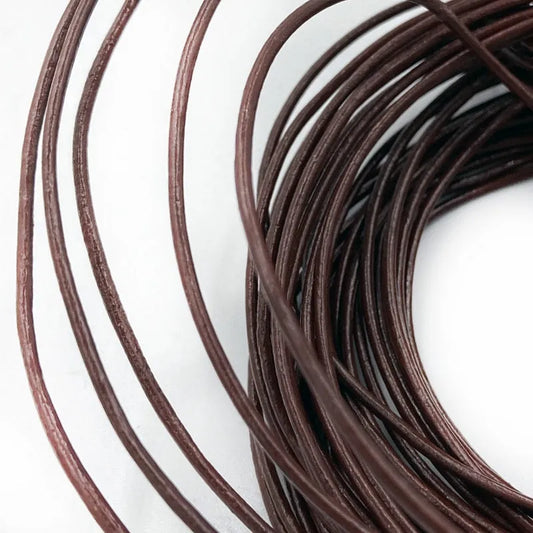 Rzemień skórzany 2/3/4/5mm okrągły 100cm - Brąz/Vintage – CraftPoint