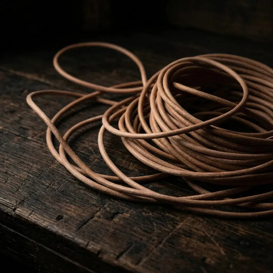 Rzemień skórzany 2/3/4/5mm okrągły 100cm - Naturalny – CraftPoint