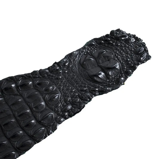 Skóra z krokodyla - hornback backstrap - czarna – CraftPoint