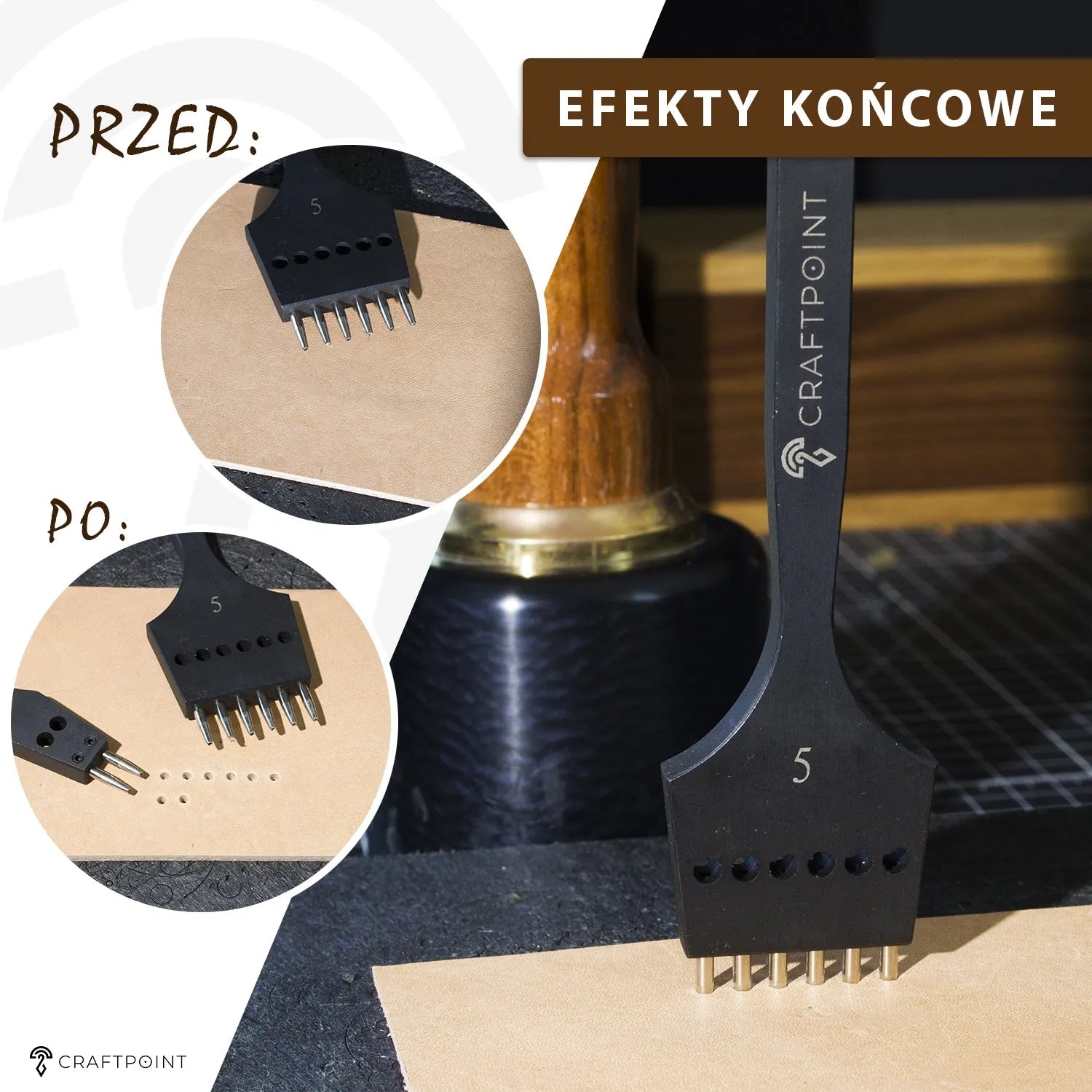 Wybijaki otworów okrągłych 6+2 CraftPoint - 4/5mm – CraftPoint